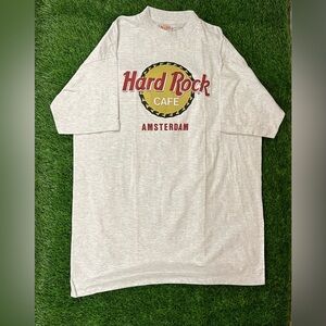 Vintage 90s Hard Rock Cafe Amsterdam T-Shirt Men’s XL 100% Cotton Graphic